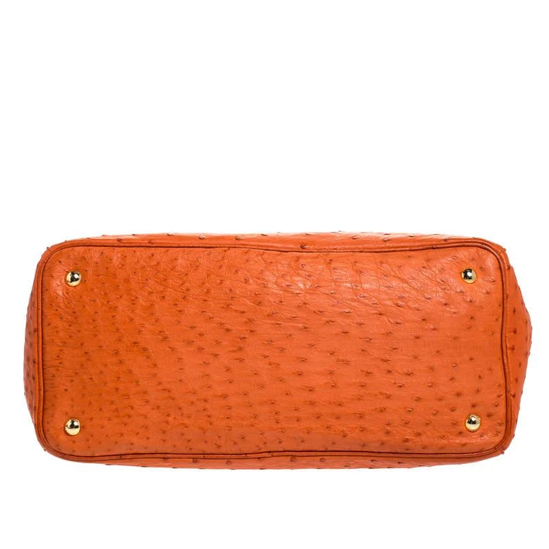 Prada Orange Ostrich Large Gardner's Tote 商品