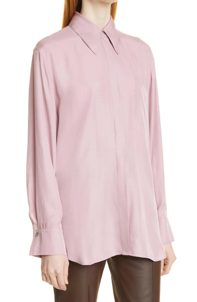 商品Vince|Relaxed Long Sleeve Silk Blend Button-Up Blouse,价格¥1390,第4张图片详细描述