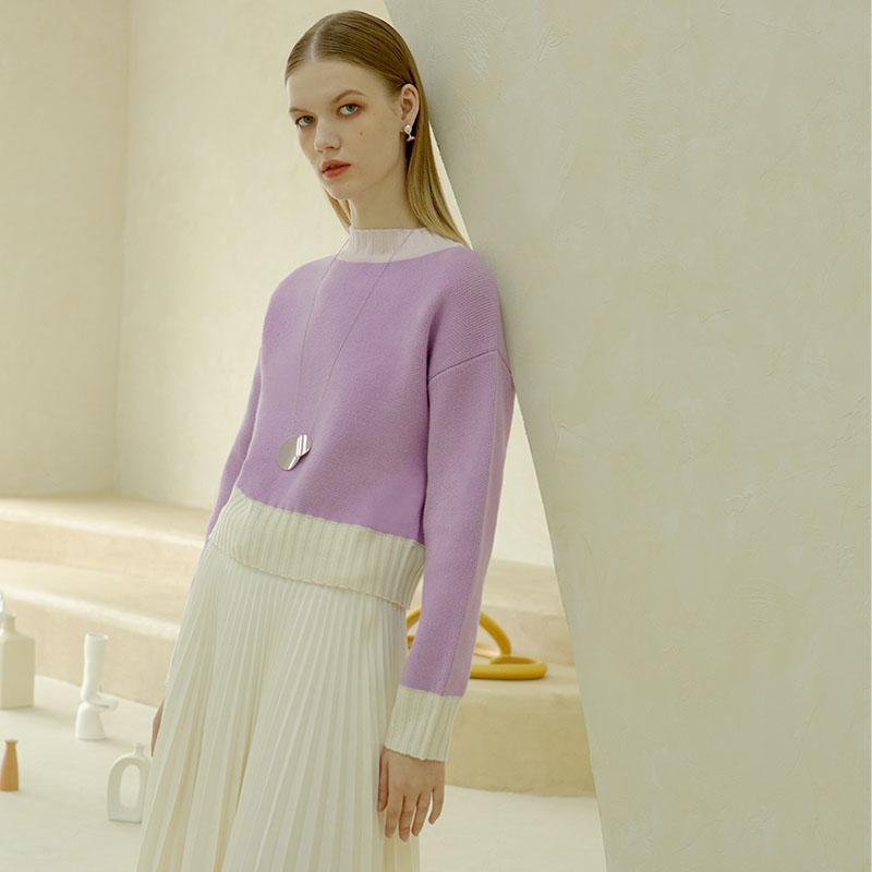 Zoie Wool Sweater - Lilac | Zoie羊毛毛衣 - 浅紫色商品第2张图片规格展示