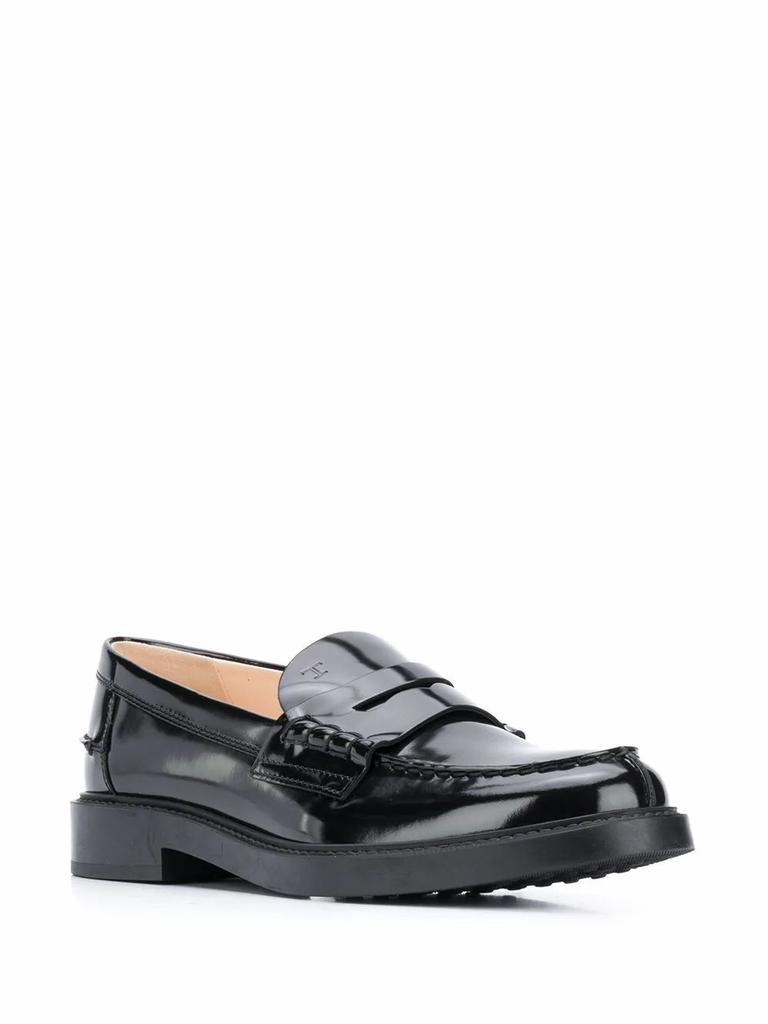 商品Tod's|Tod's Women's  Black Leather Loafers,价格¥3829,第4张图片详细描述
