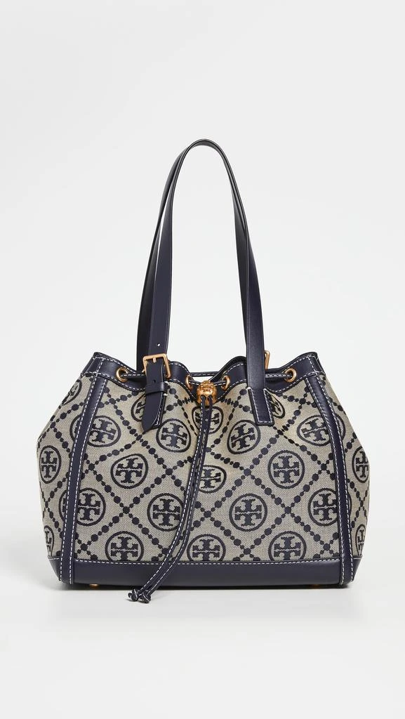 商品Tory Burch|Tory Burch Monogram Jacquard小号托特水桶包,价格¥3775,第2张图片详细描述