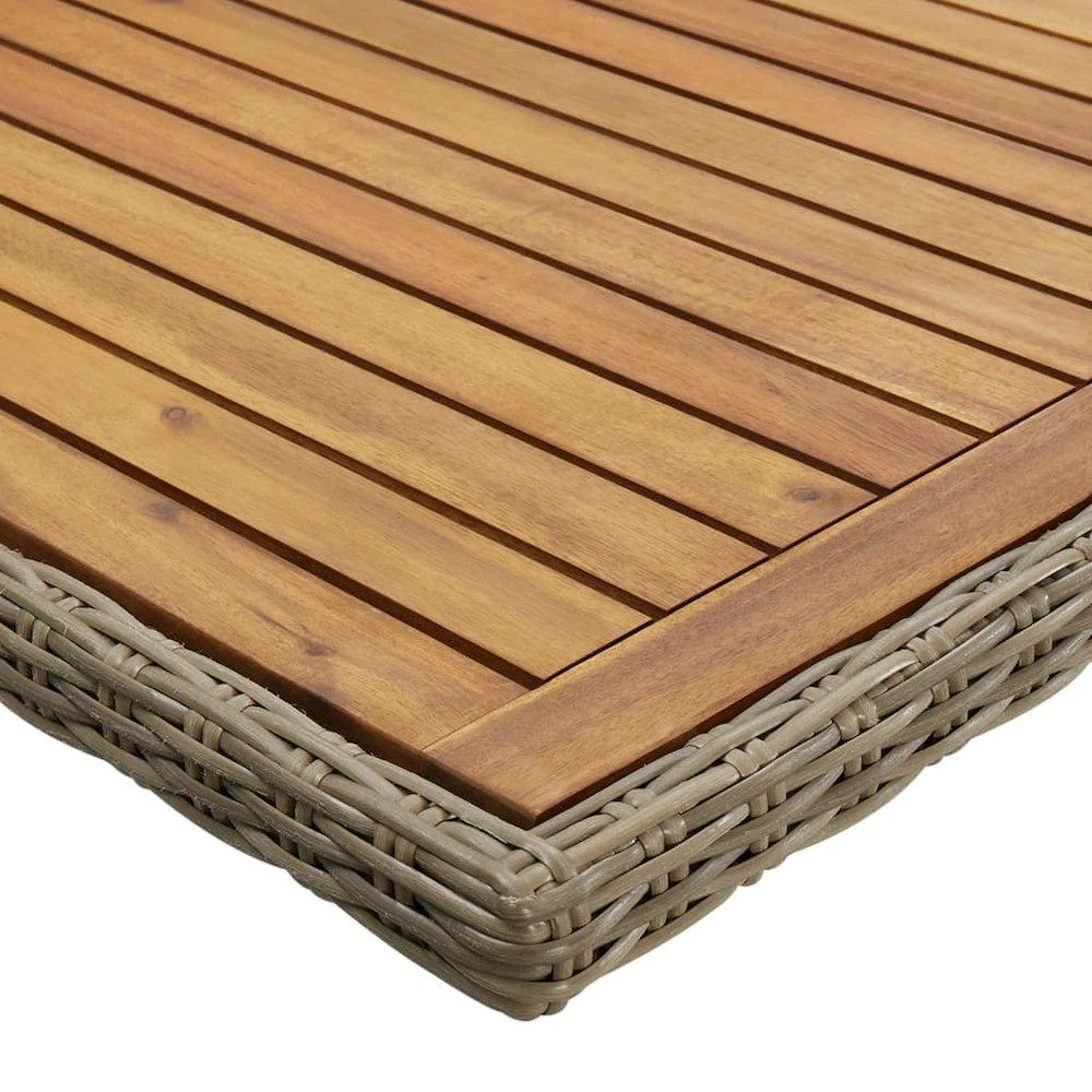 商品VidaXL|Garden Dining Table Brown 78.7"x39.4"x29.1" Poly Rattan, 310143,价格¥3456,第4张图片详细描述
