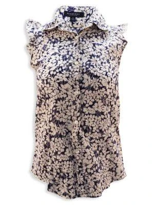 商品[二手商品] Burberry|Burberry Butterfly Sleeve Top In Floral Print Cotton,价格¥750,第1张图片