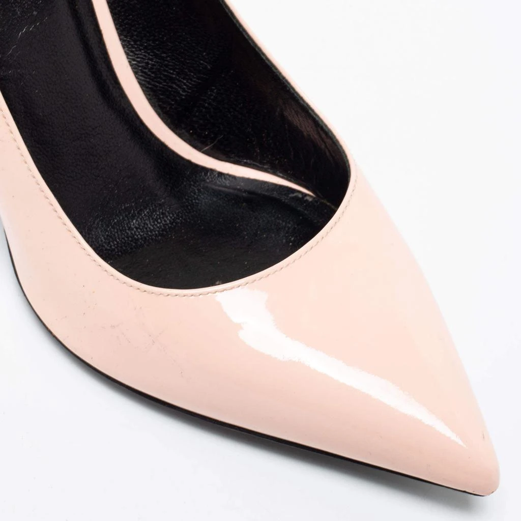 Saint Laurent Nude Patent Leather Anja Pointed Toe Pumps  Size 37 商品