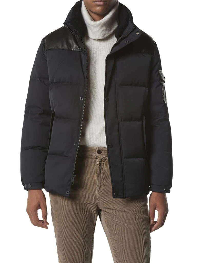 商品Andrew Marc|Men's Ainsworth Down Coat w/ Shearling Trim,价格¥3868,第1张图片