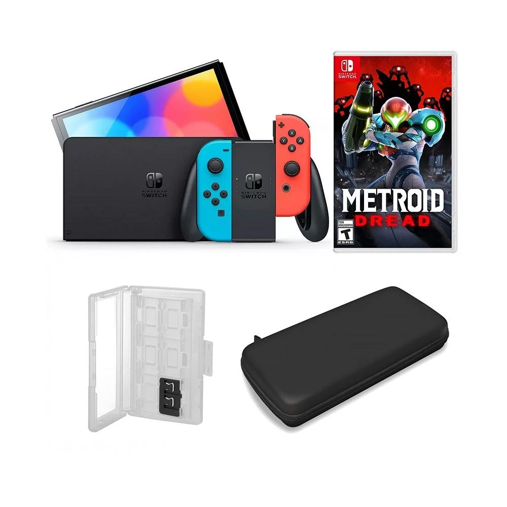 商品Nintendo|Switch OLED in Neon with Pokemon Pearl & Accessories,价格¥3741,第1张图片