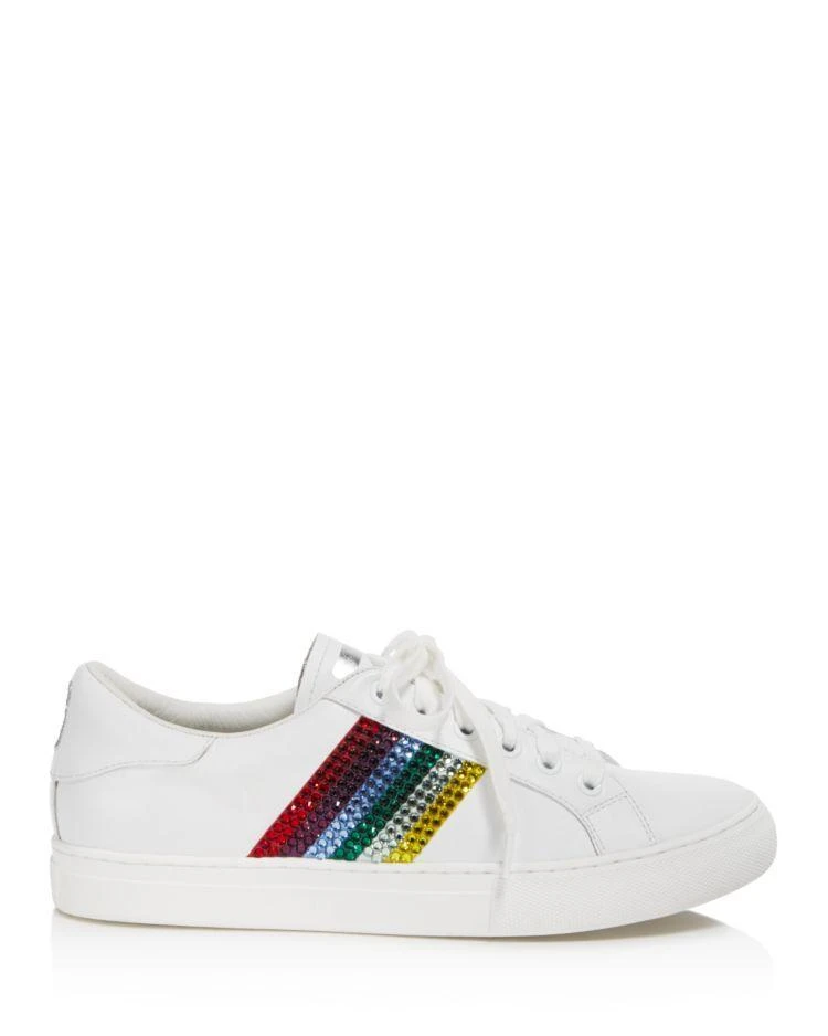 商品Marc Jacobs|MARC JACOBS Empire Embellished Stripe Low Top Leather Lace Up Sneakers,价格¥1236,第2张图片详细描述