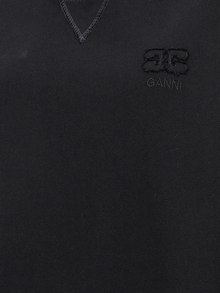 商品Ganni|Logo Embroidered Sweatshirt Black,价格¥717,第4张图片详细描述