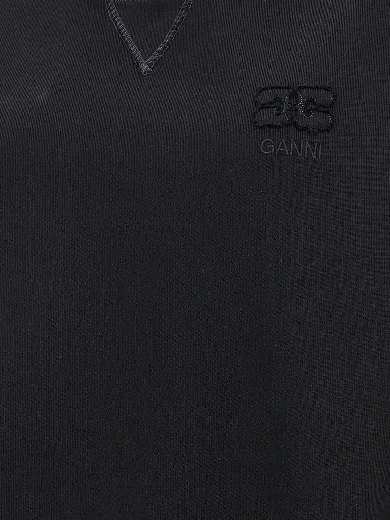 商品Ganni|Logo Embroidered Sweatshirt Black,价格¥900,第4张图片详细描述