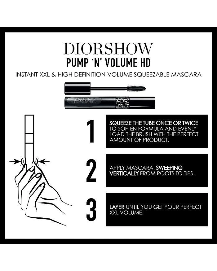 商品Dior|Diorshow Pump 'N' Volume HD Instant XXL Volume - Lash-Multiplying Effect,价格¥219,第3张图片详细描述