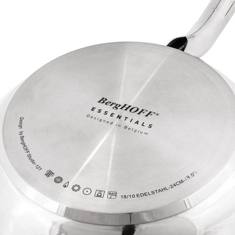商品BergHOFF|BergHOFF Essentials Belly Shape 18/10 Stainless Steel 9.5" Frying Pan,价格¥225,第2张图片详细描述