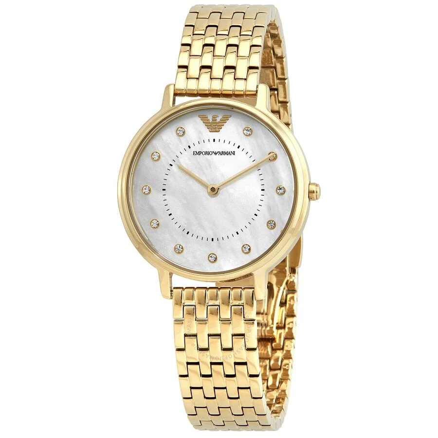 商品Emporio Armani|Quartz Crystal White Mother of Pearl Dial Ladies Watch AR11007,价格¥783,第1张图片