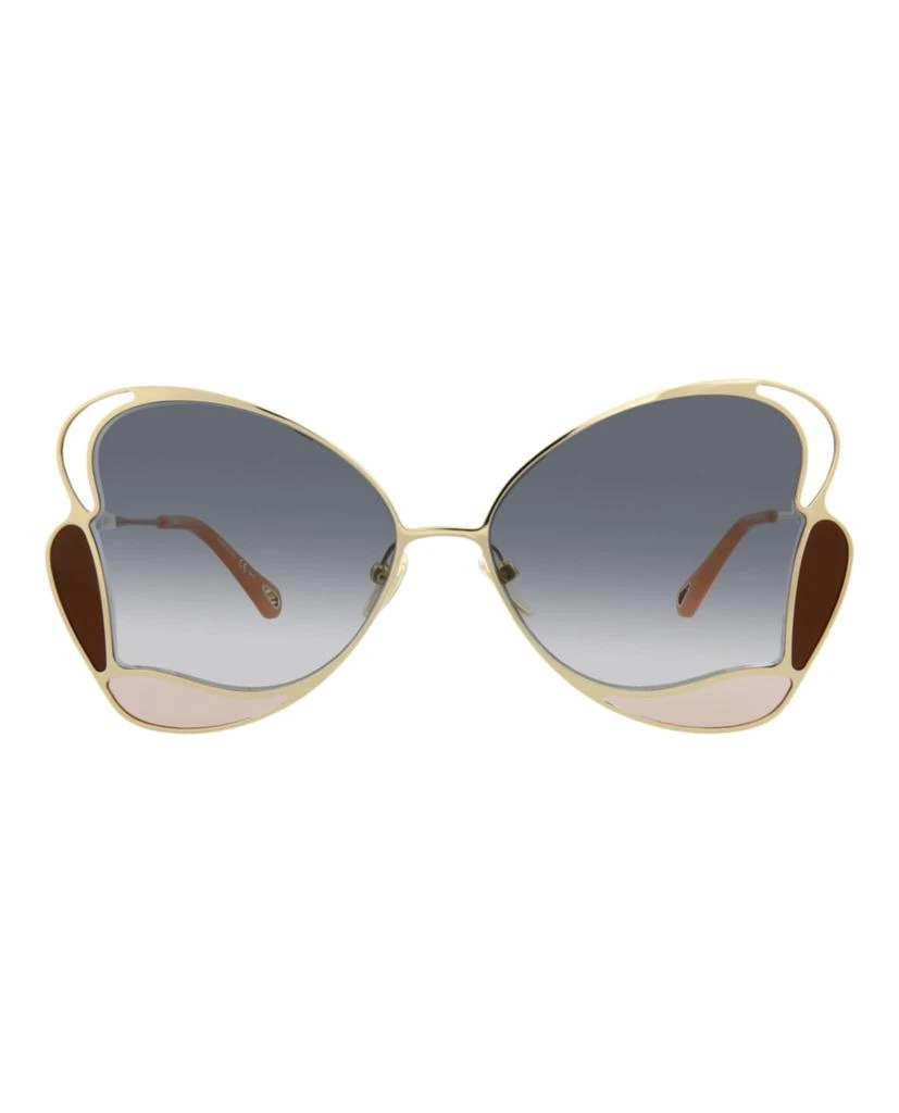 Cat Eye-Frame Metal Sunglasses 商品