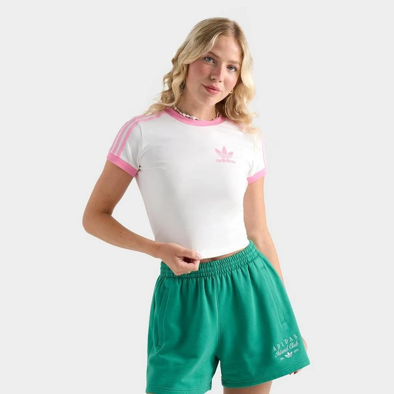商品Adidas|Women's adidas Originals 3 Stripes Slim Baby T-Shirt,价格¥259,第1张图片