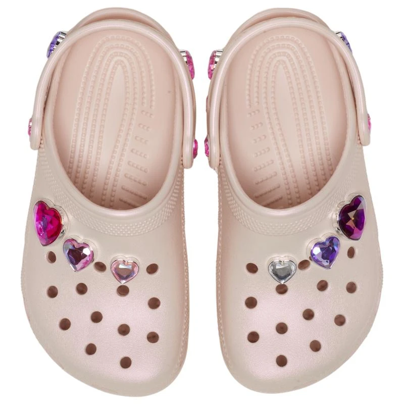 商品Crocs|Crocs Classic Iridescent Hearts Clogs - Girls' Preschool,价格¥465,第2张图片详细描述