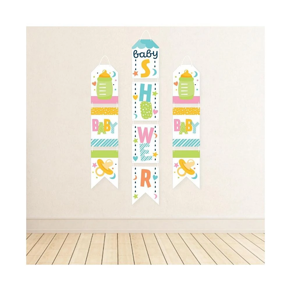 商品Big Dot of Happiness|Colorful Baby Shower - Hanging Vertical Paper Door Banners - Indoor Door Decor,价格¥157,第2张图片详细描述