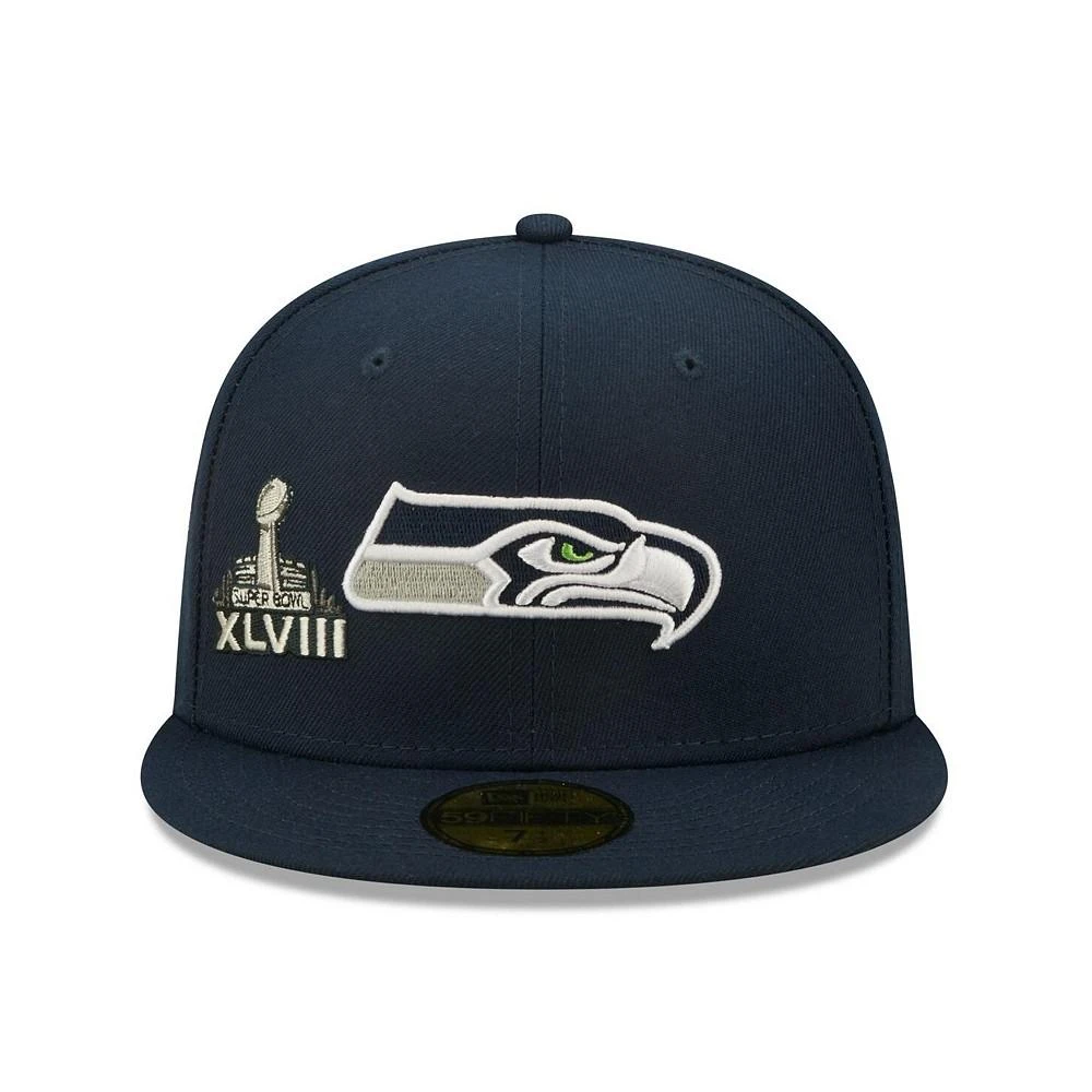 商品New Era|Men's College Navy Seattle Seahawks Historic Champs 59FIFTY Fitted Hat,价格¥447,第2张图片详细描述