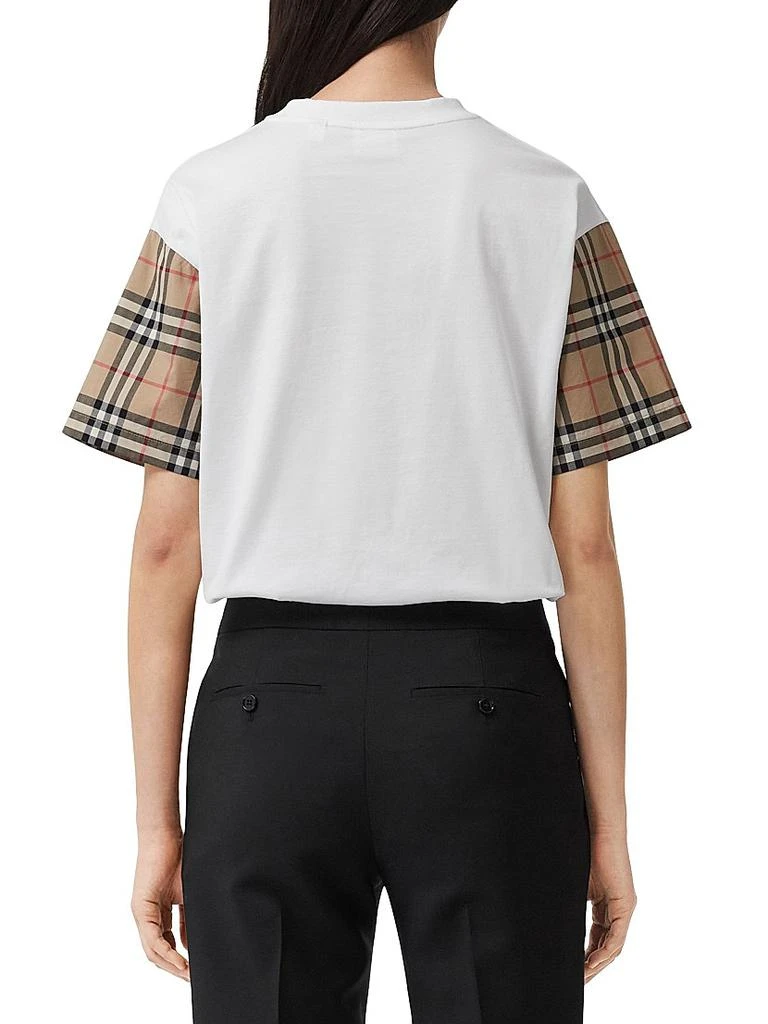 商品Burberry|Carrick Check Sleeve T-Shirt,价格¥3809,第5张图片详细描述