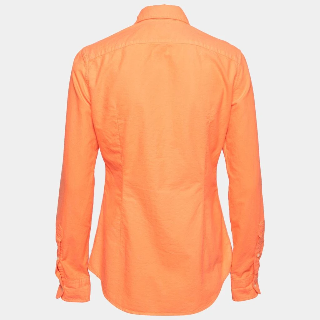 商品[二手商品] Ralph Lauren|Ralph Lauren Neon Orange Cotton Button Front Custom Fit Shirt S,价格¥727,第2张图片详细描述