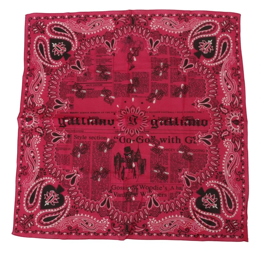 商品[二手商品] John Galliano|John Galliano Bandana Wrap Foulard Square Handkerchief Men's Scarf,价格¥1064,第2张图片详细描述