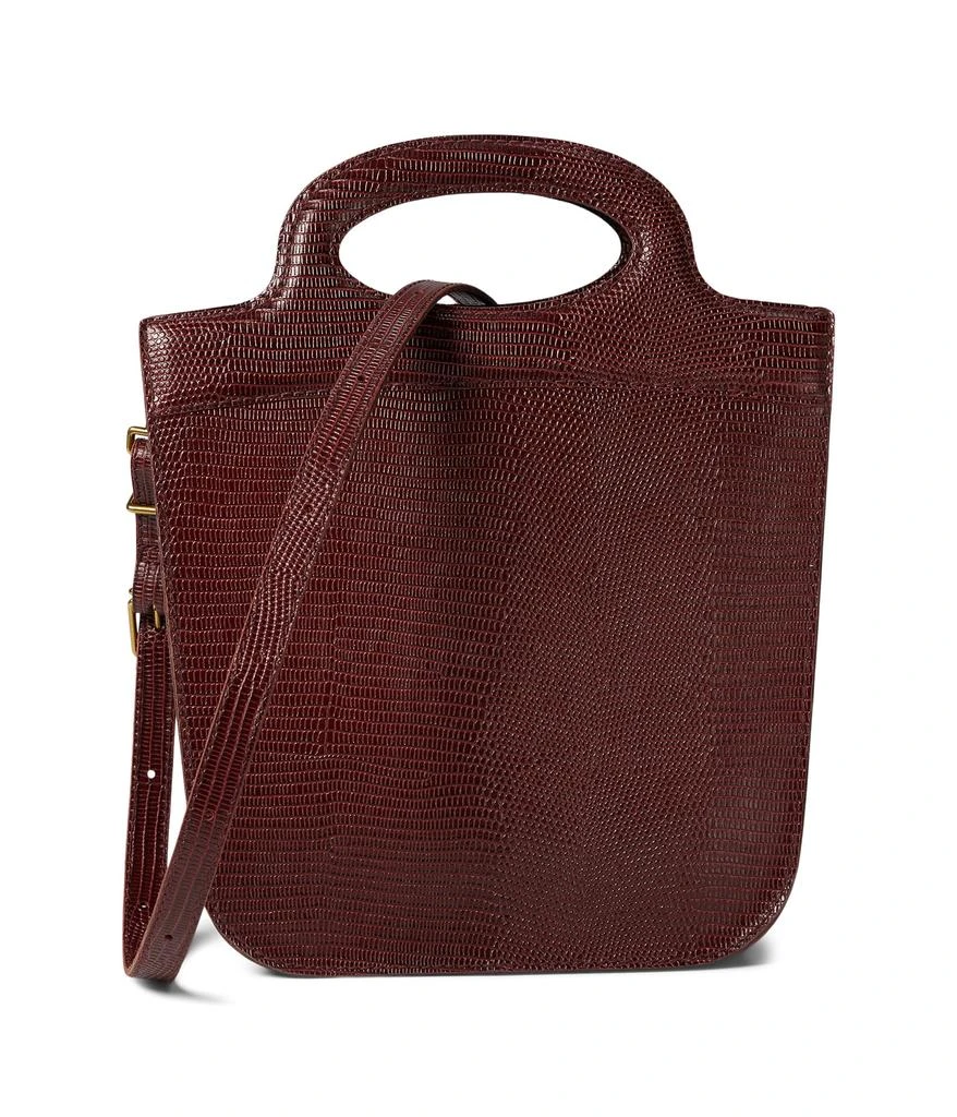 商品Madewell|The Toggle Crossbody Bag in Lizard-Stamped Leather,价格¥723,第1张图片