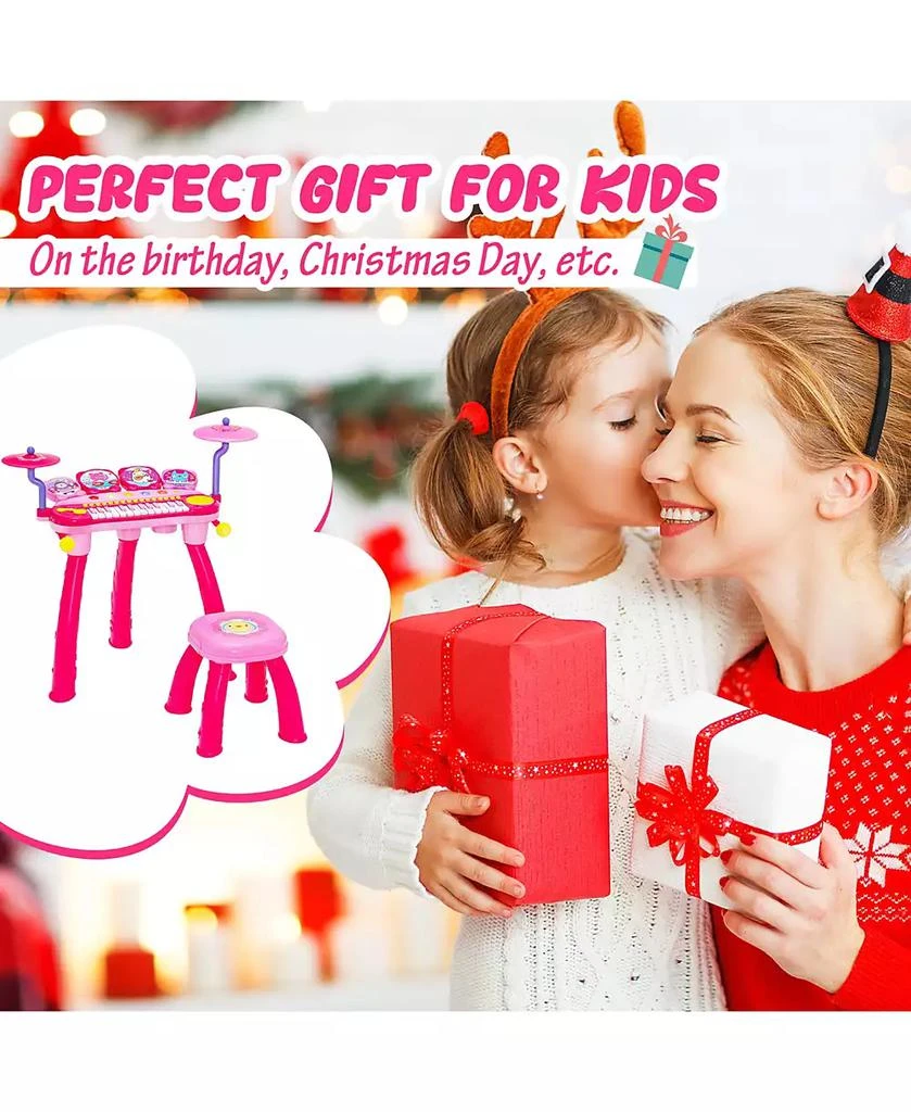 24 Key DJ Piano Keyboard Drum Toy Music Instrument w/MP3 Microphone Cymbal 商品