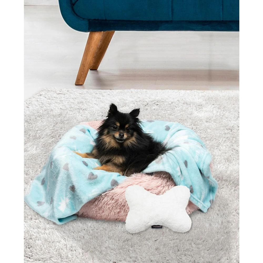 2-Piece Set Pet Throw Blanket Bone Pillow, Scottie Hearts 商品