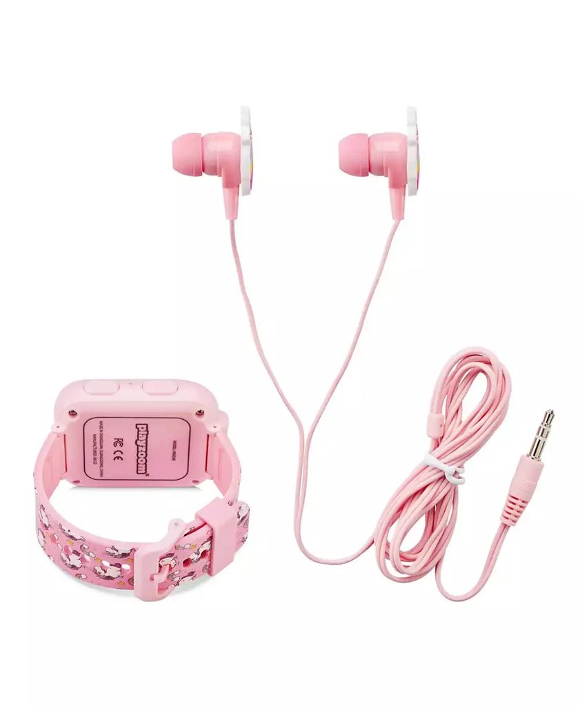 商品Playzoom|Kid's Pink Unicorn Silicone Strap Touchscreen Smart Watch 42mm with Earbuds Gift Set,价格¥155,第2张图片详细描述