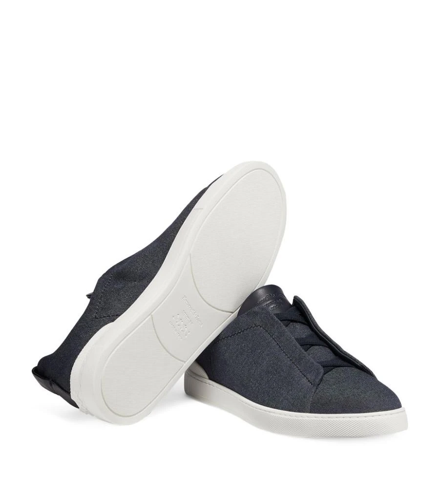 商品Zegna|Canvas Triple Stitch Sneakers,价格¥5957,第4张图片详细描述