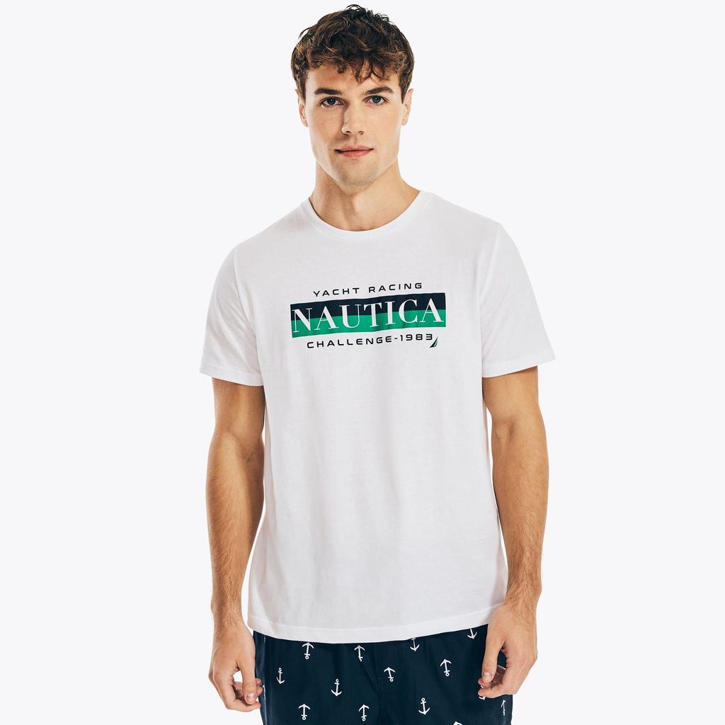 Nautica Mens Yacht Racing Graphic Sleep T-Shirt商品第2张图片规格展示