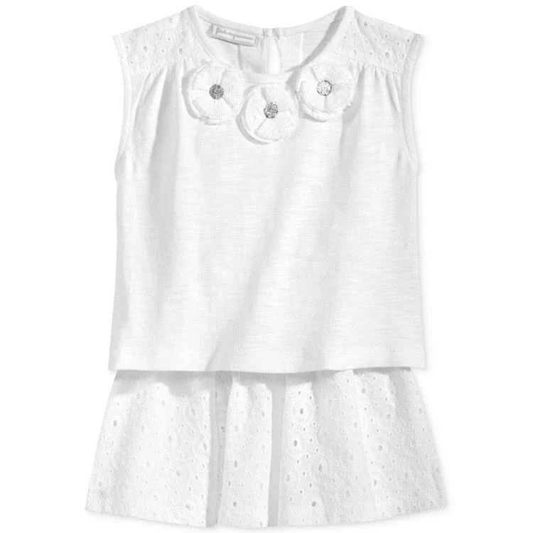 商品First Impressions|2-Pc. Eyelet Top & Skirt Set, Baby Girls (0-24 months), Created for Macy's,价格¥59,第1张图片