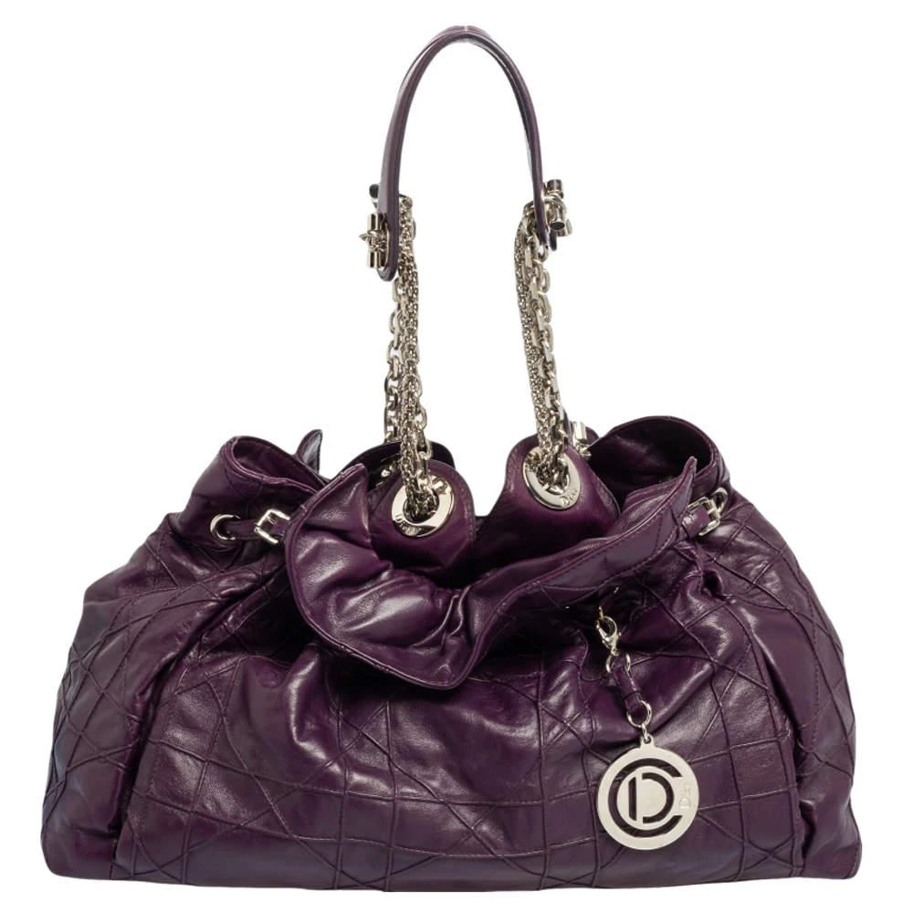 商品[二手商品] Dior|Dior Purple Cannage Leather Le Trente Tote,价格¥4232,第1张图片