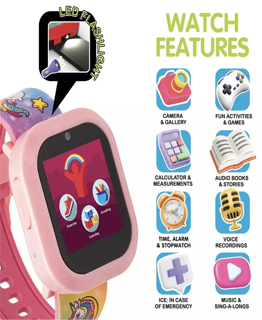 商品Playzoom|V3 Girls Pink and Blue Silicone Smartwatch 42mm Gift Set,价格¥225,第3张图片详细描述