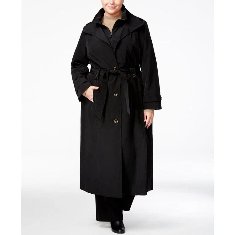 商品London Fog|Plus Size Belted Maxi Raincoat,价格¥1235,第1张图片