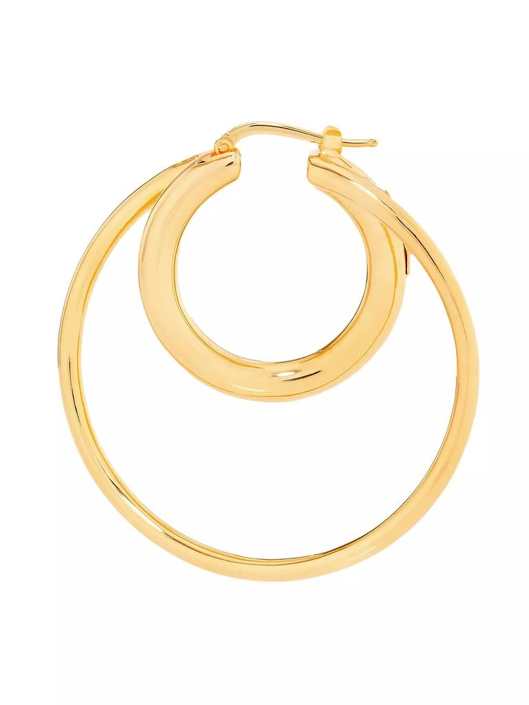 商品Roberto Coin|18K Yellow Gold Medium Double Hoop Earrings,价格¥19405,第4张图片详细描述