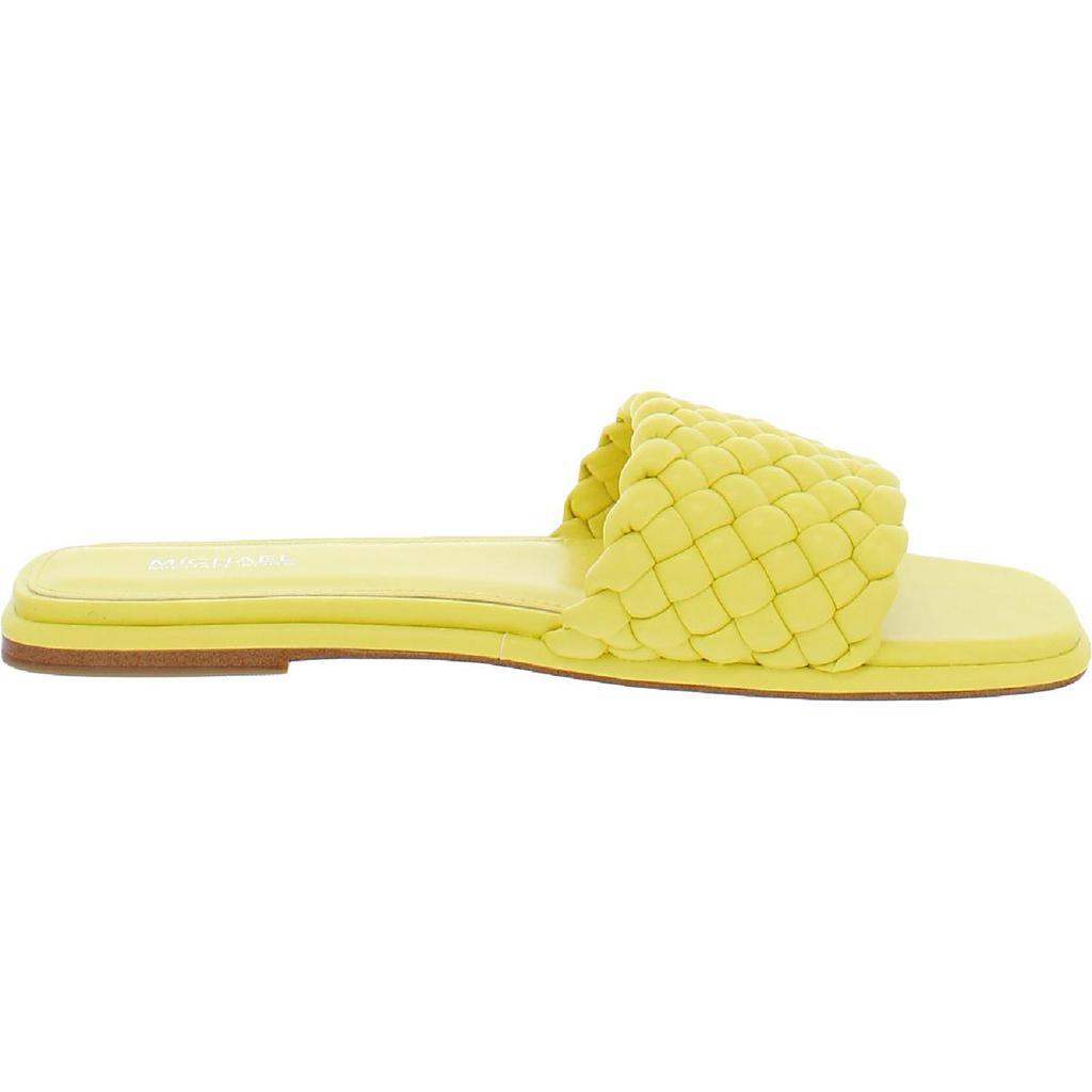 商品Michael Kors|Michael Kors Womens Amelia Faux Leather Slide On Flatform Sandals,价格¥672,第6张图片详细描述