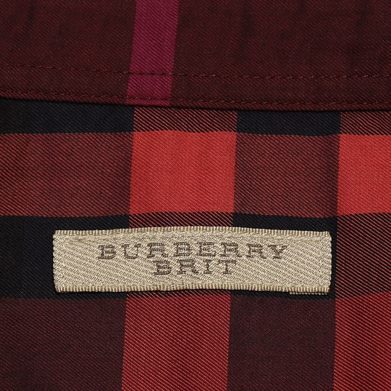 Burberry 博柏利 男士红格纯棉时尚舒适长袖衬衫 3929743商品第4张图片规格展示