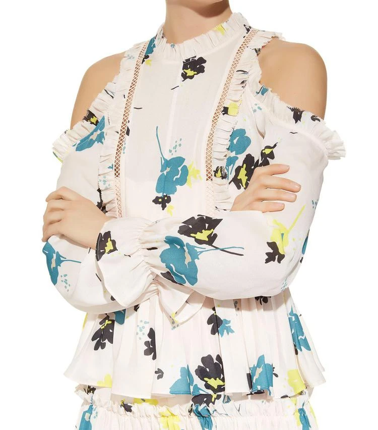 商品Self Portrait|Floral Cold Shoulder Mini Dress,价格¥3130,第4张图片详细描述