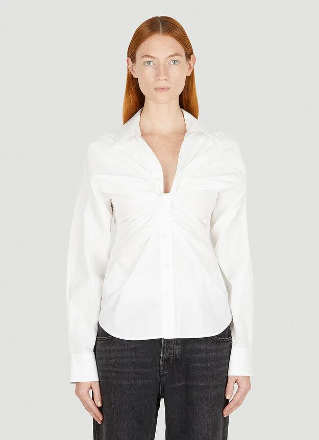 商品Alexander Wang|Twisted Front Shirt in White,价格¥1272,第1张图片