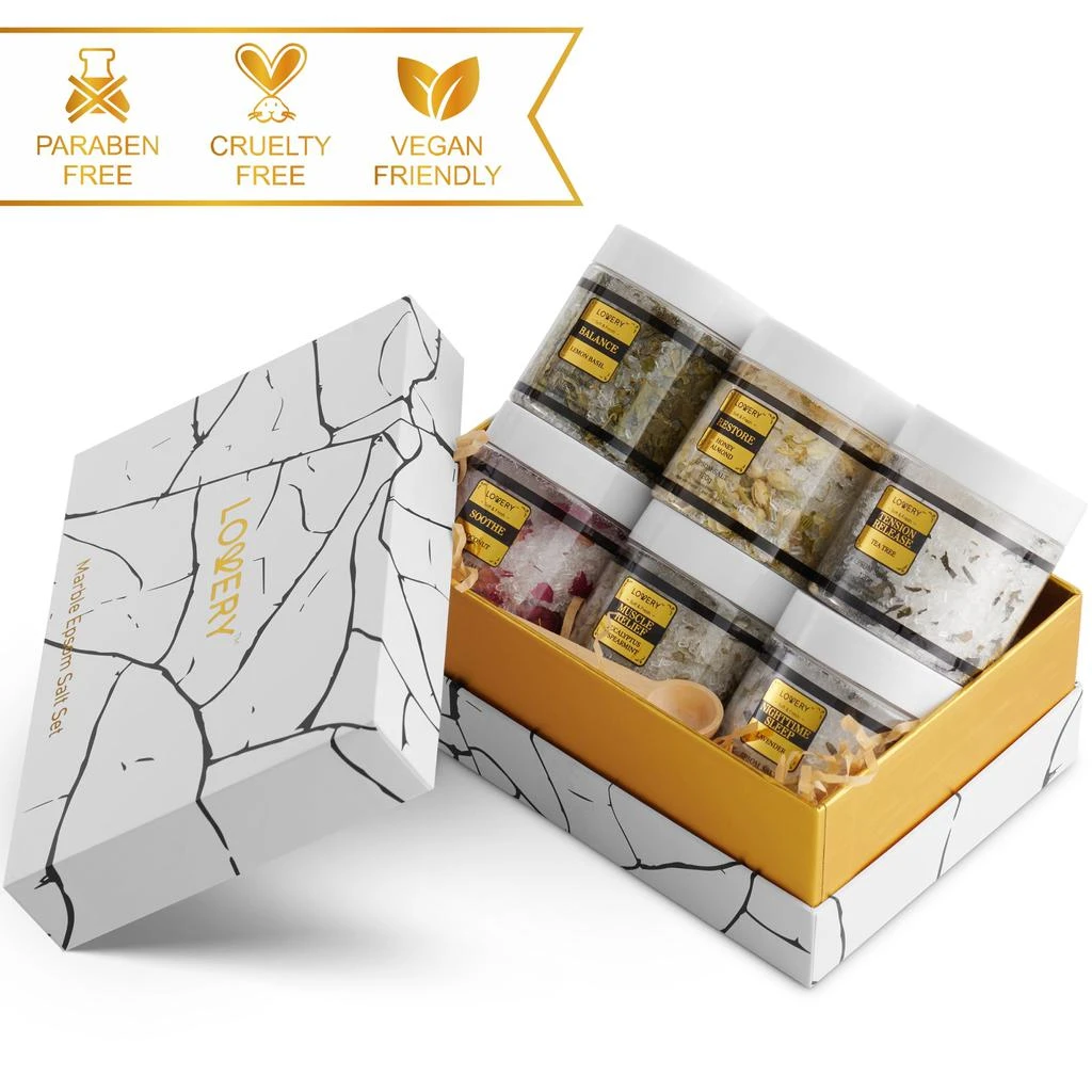 商品Lovery|Epsom Salts Gift Set, 6 Scented Relaxing Spa Bath Soaks,价格¥345,第4张图片详细描述