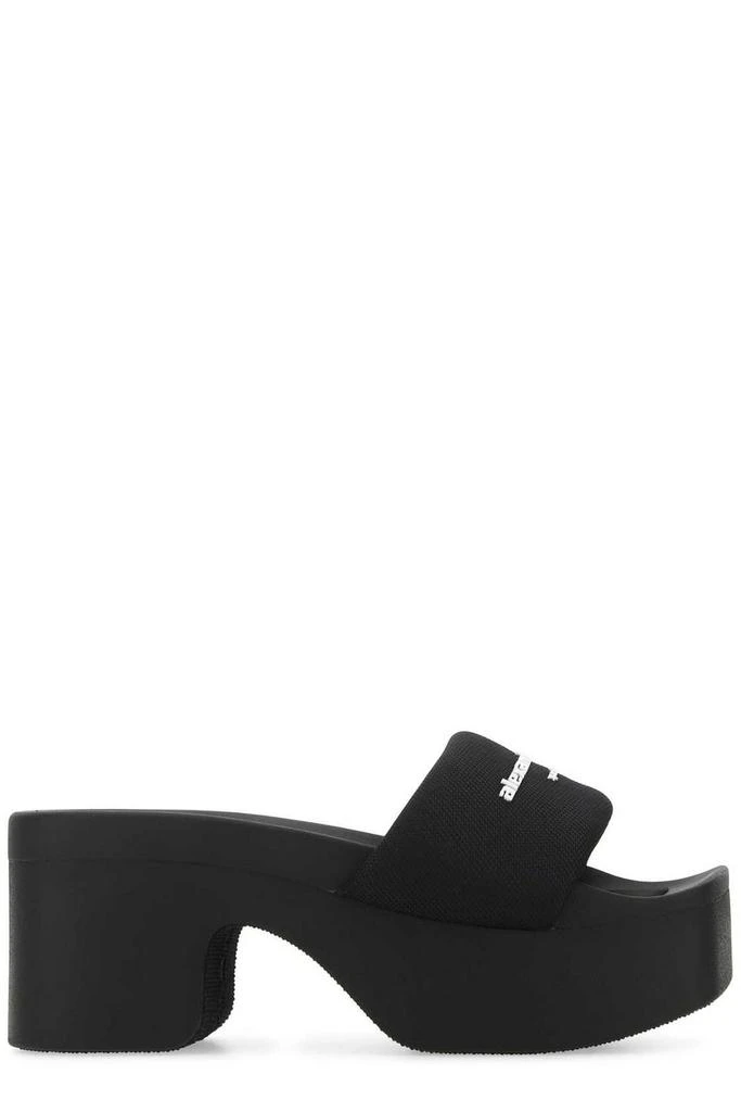 商品Alexander Wang|Alexander Wang Logo-Print Strap Heel Sandals,价格¥2661,第1张图片