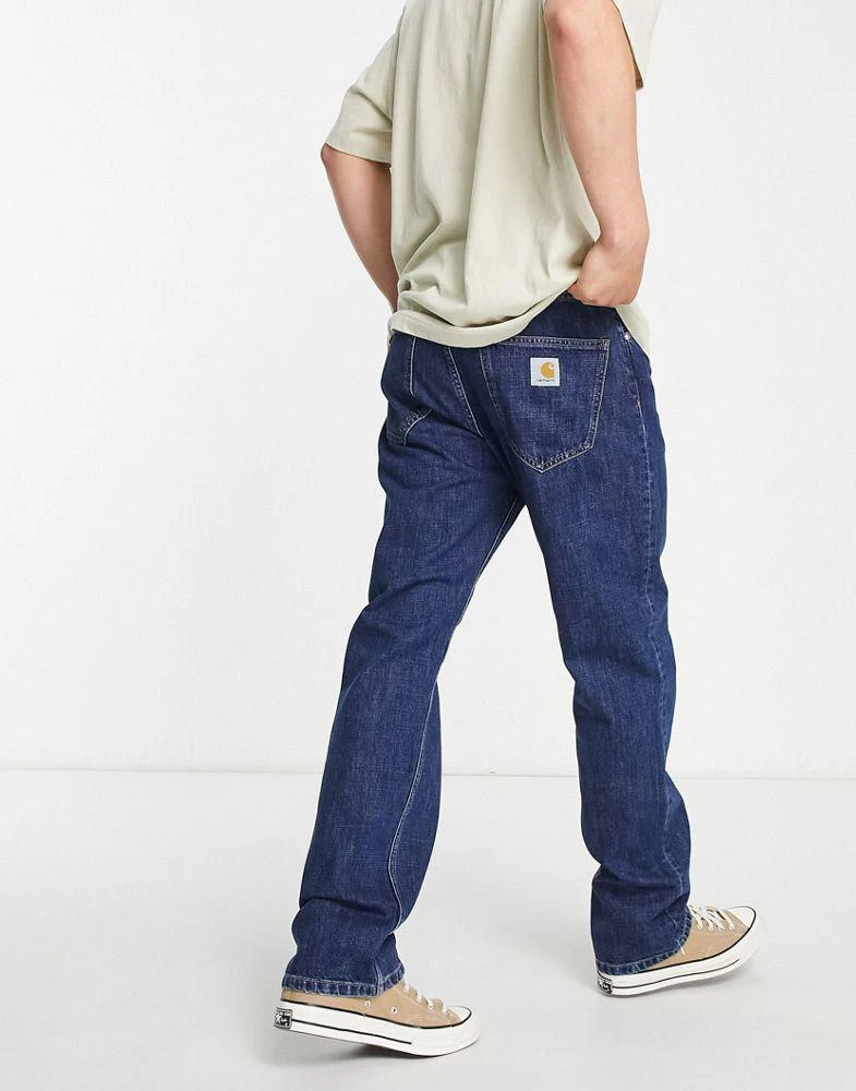 商品Carhartt WIP|Carhartt WIP nolan relaxed straight fit jeans in blue wash,价格¥618,第4张图片详细描述