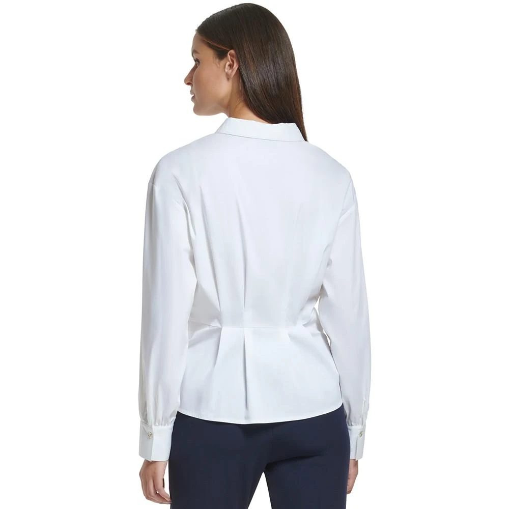 商品Tommy Hilfiger|Women's Structured Peplum-Waist Shirt,价格¥252,第2张图片详细描述