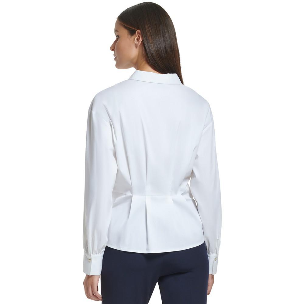 商品Tommy Hilfiger|Women's Structured Peplum-Waist Shirt,价格¥639,第4张图片详细描述