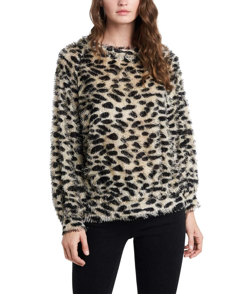 商品1. State|One Shoulder Leopard Pullover,价格¥116,第1张图片