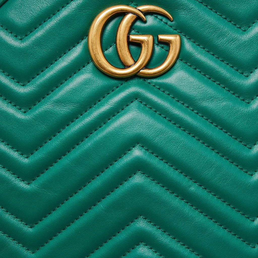 Gucci Green Matelassé Leather GG Marmont Backpack 商品