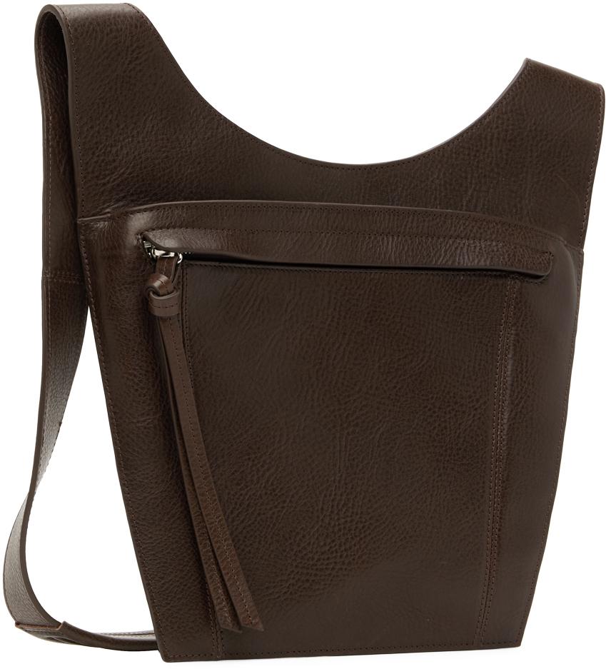 Brown Pocket Messenger Bag商品第2张图片规格展示
