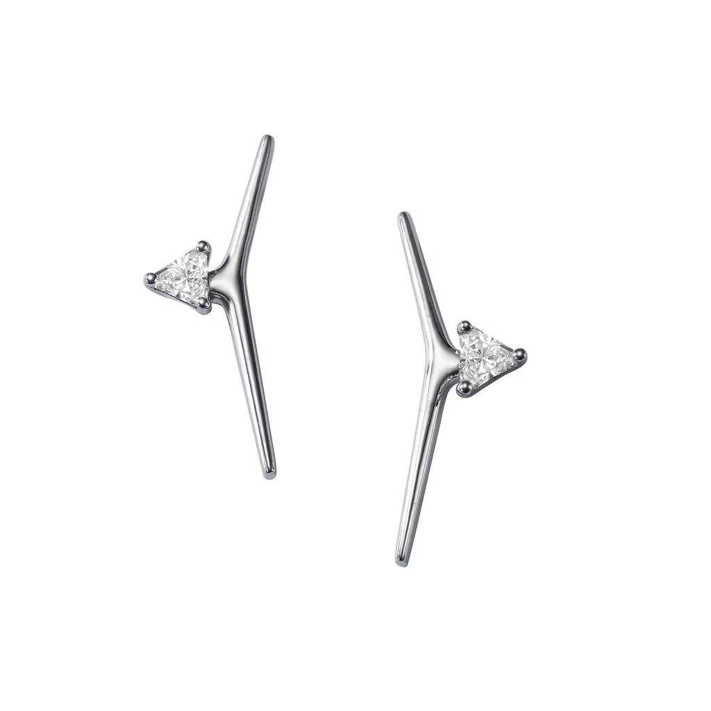 商品AME|Âme Trio 18K White Gold, Lab-Grown Diamond 0.45ct. tw. Small Bar Earrings,价格¥11065,第1张图片