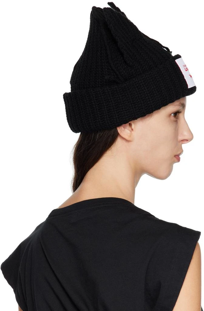 商品Charles Jeffrey Loverboy|Black Chunky Ears Beanie,价格¥1099,第3张图片详细描述