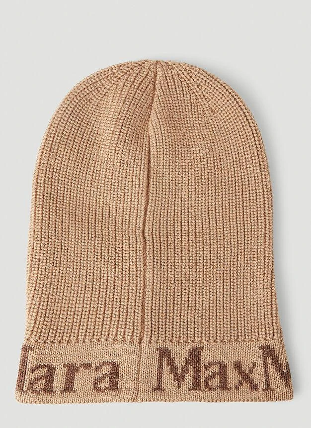 商品Max Mara|Logo Knit Balaclava in Beige,价格¥817,第2张图片详细描述